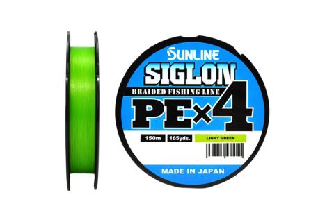 Шнур плетеный Sunline SIGLON Light Green PE×4 150м #0.5/8LB