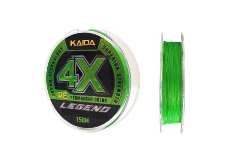 Шнур плетеный KAIDA LEGEND 4XPE Green 150 м/0,18 мм