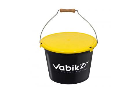 Ведро для прикормки Vabik PRO Black 25 л с крышкой