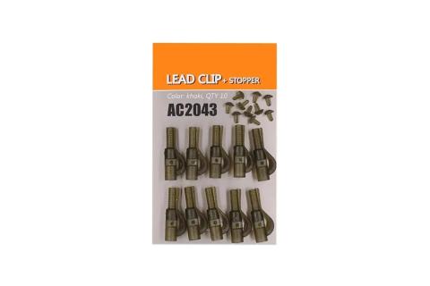 Безопасная клипса для грузил Orange LEAD CLIP+STOPPER (10 шт)