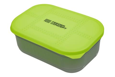 Коробка рыболовная для прикормки и насадки с вентилируемой крышкой и лотком FC FEEDER BAIT BOX 170×115×65