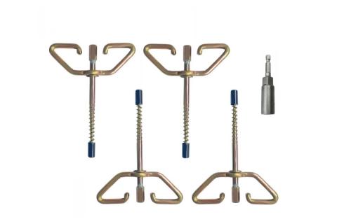 Бур-ввертыш 4 шт. с переходником под шуруповерт