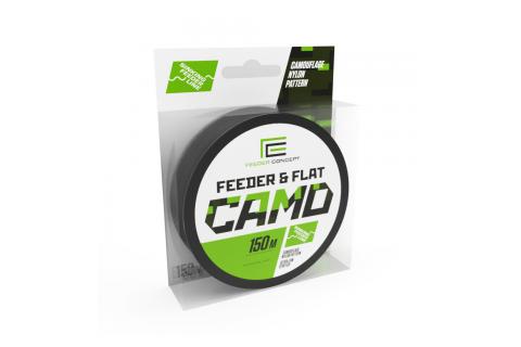 Леска монофильная  FEEDER CONCEPT FEEDER&FLAT CAMO 150 м (camo)