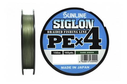 Шнур плетеный SUNLINE Siglon PE4 150/0.153 (темно-зеленый)