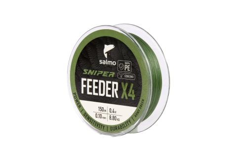 Шнур плетёный Salmo Sniper х4 FEEDER BRAID Army Green 150/016