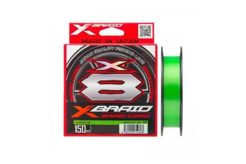 Плетёнка YGK X-Braid Braid Cord X8 150m/0.185 (Chartreuse)