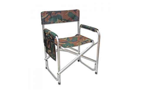 Кресло складное с карманом на подлокотнике Кедр, алюминий