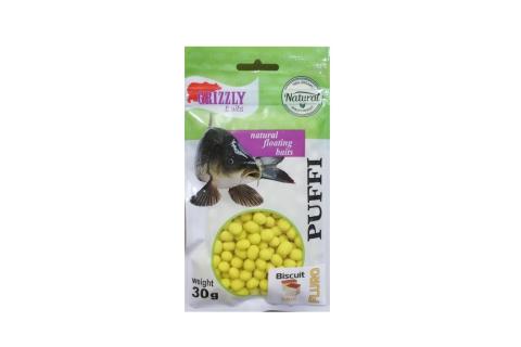 Воздушное тесто GRIZZLY BAITS PUFFI Fluo бисквит 30 г