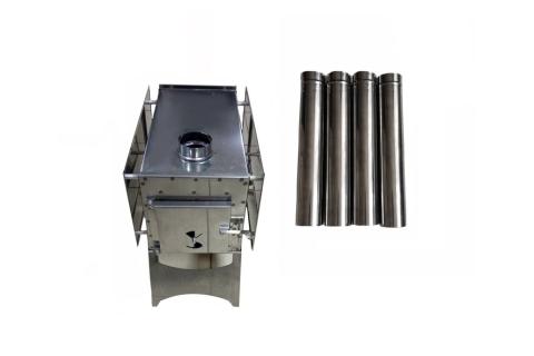 Турбо печь для палатки на дровах Manko с трубами (в комплекте 4 шт)