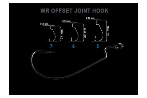 Офсетный крючок Crazy Fish WR Offset Joint Hook WROJH-5, 7