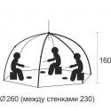 Палатка зимняя СТЭК "ELITE" 3-х местная (2,6х1,65х2,6м) - ракурс 2